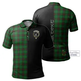 Anstruther Tartan Polo Shirt with Family Crest and Half Of Me Style