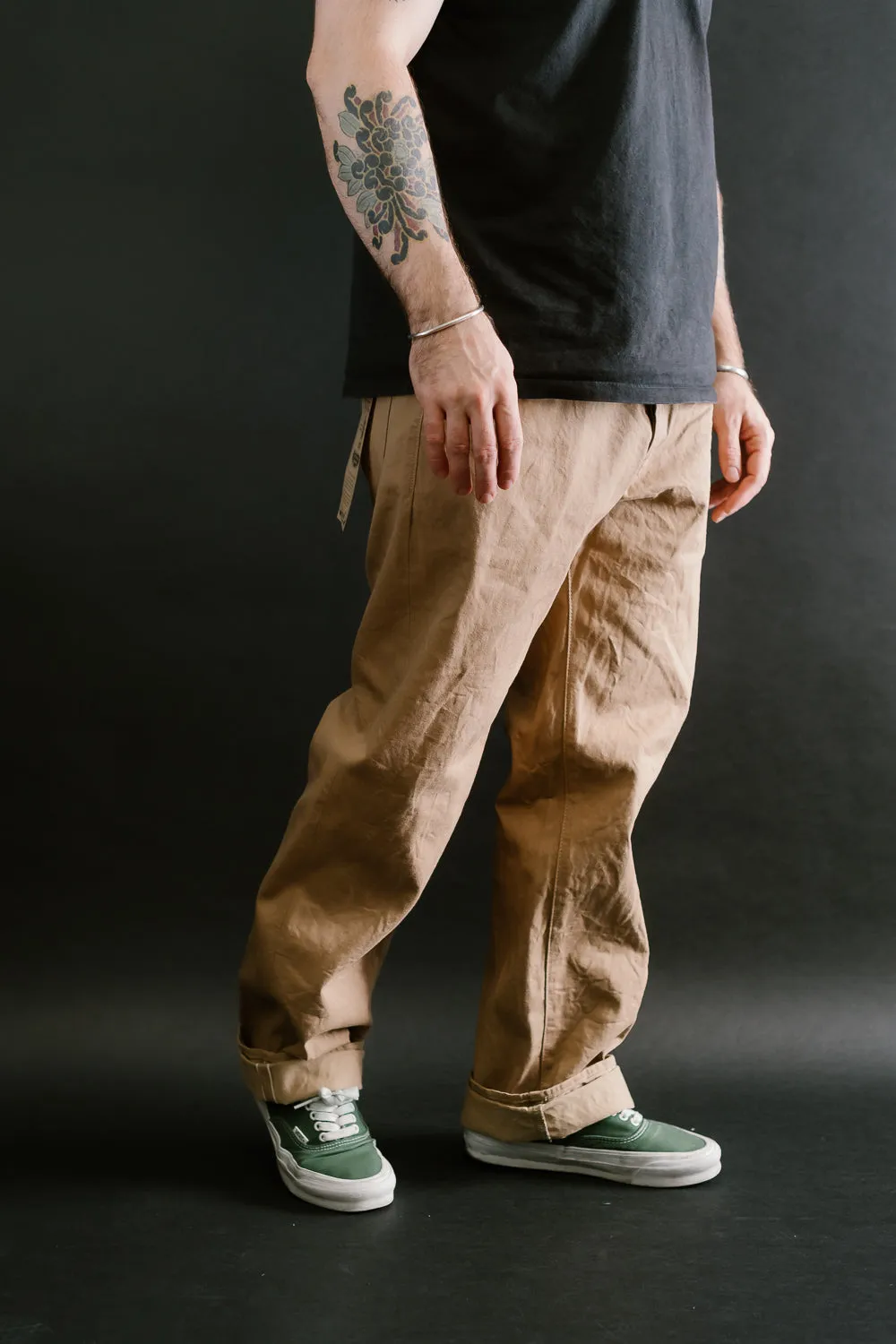 022-SCKB - 10oz "Khaki Beige" Selvedge Chino - Relax Straight