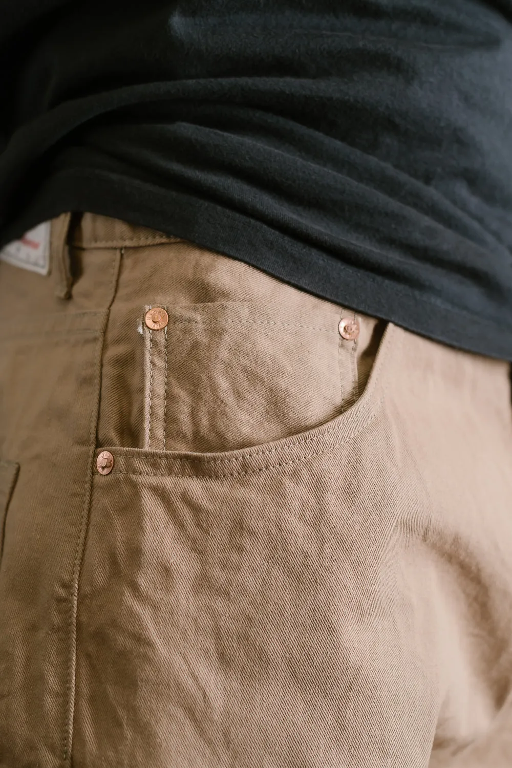 022-SCKB - 10oz "Khaki Beige" Selvedge Chino - Relax Straight