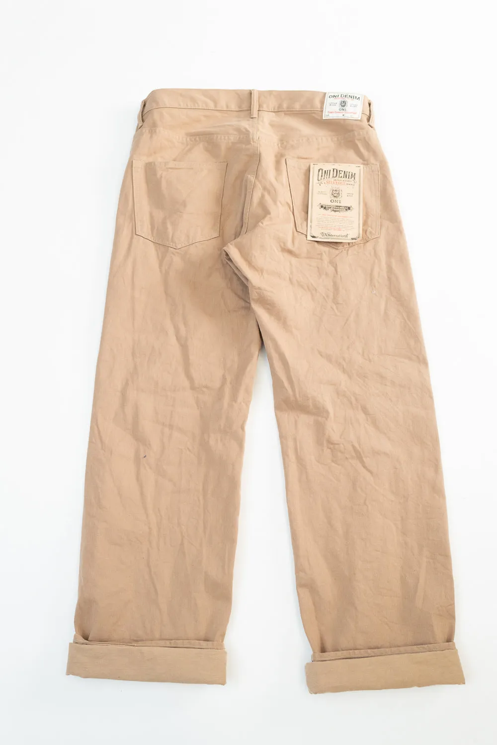 022-SCKB - 10oz "Khaki Beige" Selvedge Chino - Relax Straight