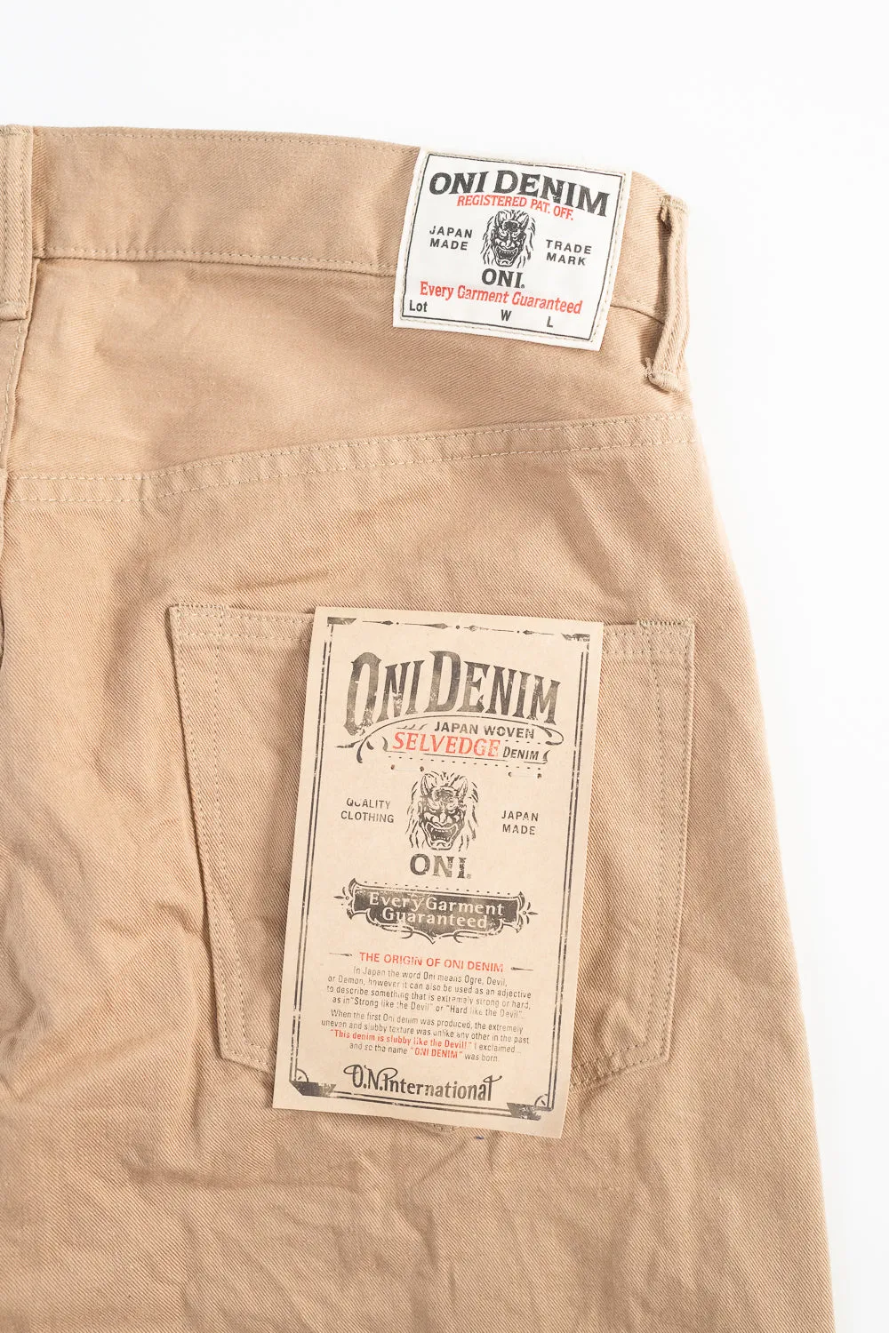 022-SCKB - 10oz "Khaki Beige" Selvedge Chino - Relax Straight