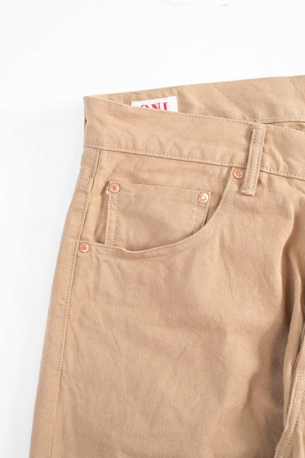 022-SCKB - 10oz "Khaki Beige" Selvedge Chino - Relax Straight