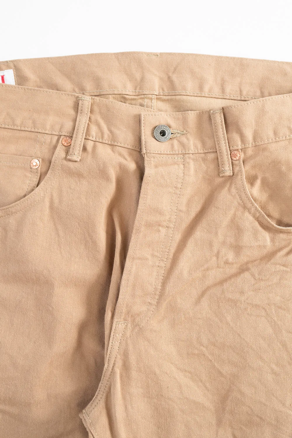 022-SCKB - 10oz "Khaki Beige" Selvedge Chino - Relax Straight