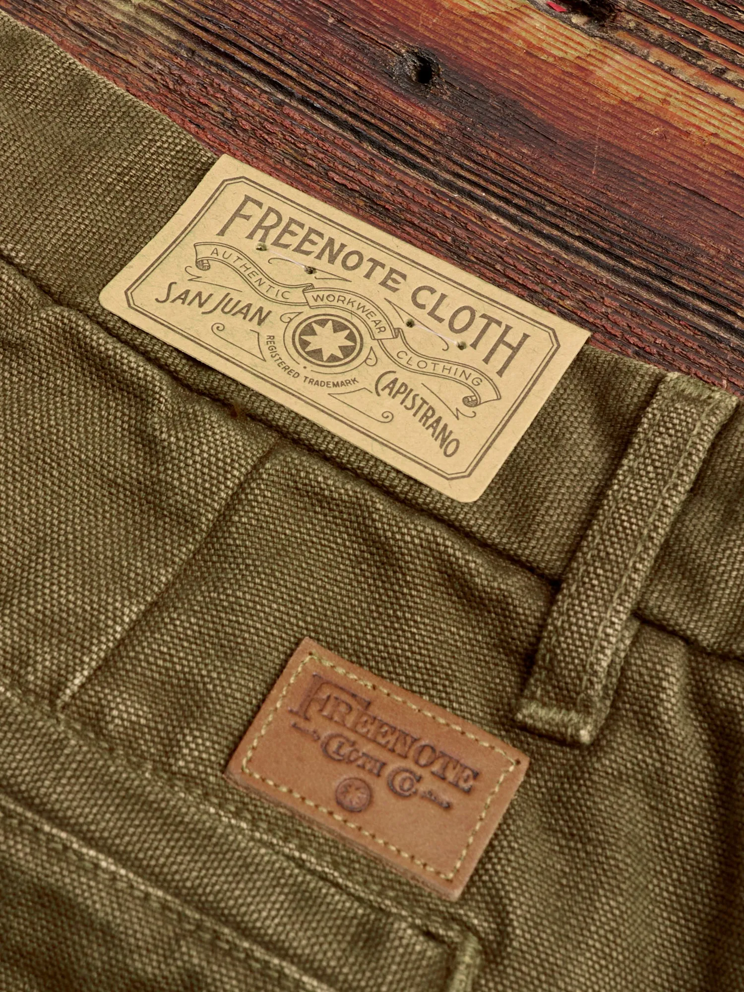 14oz Slub Workers Chino in Army Green