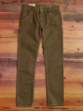 14oz Slub Workers Chino in Army Green