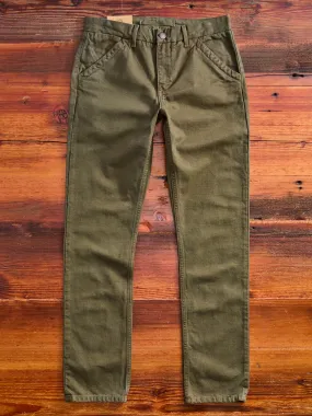 14oz Slub Workers Chino in Army