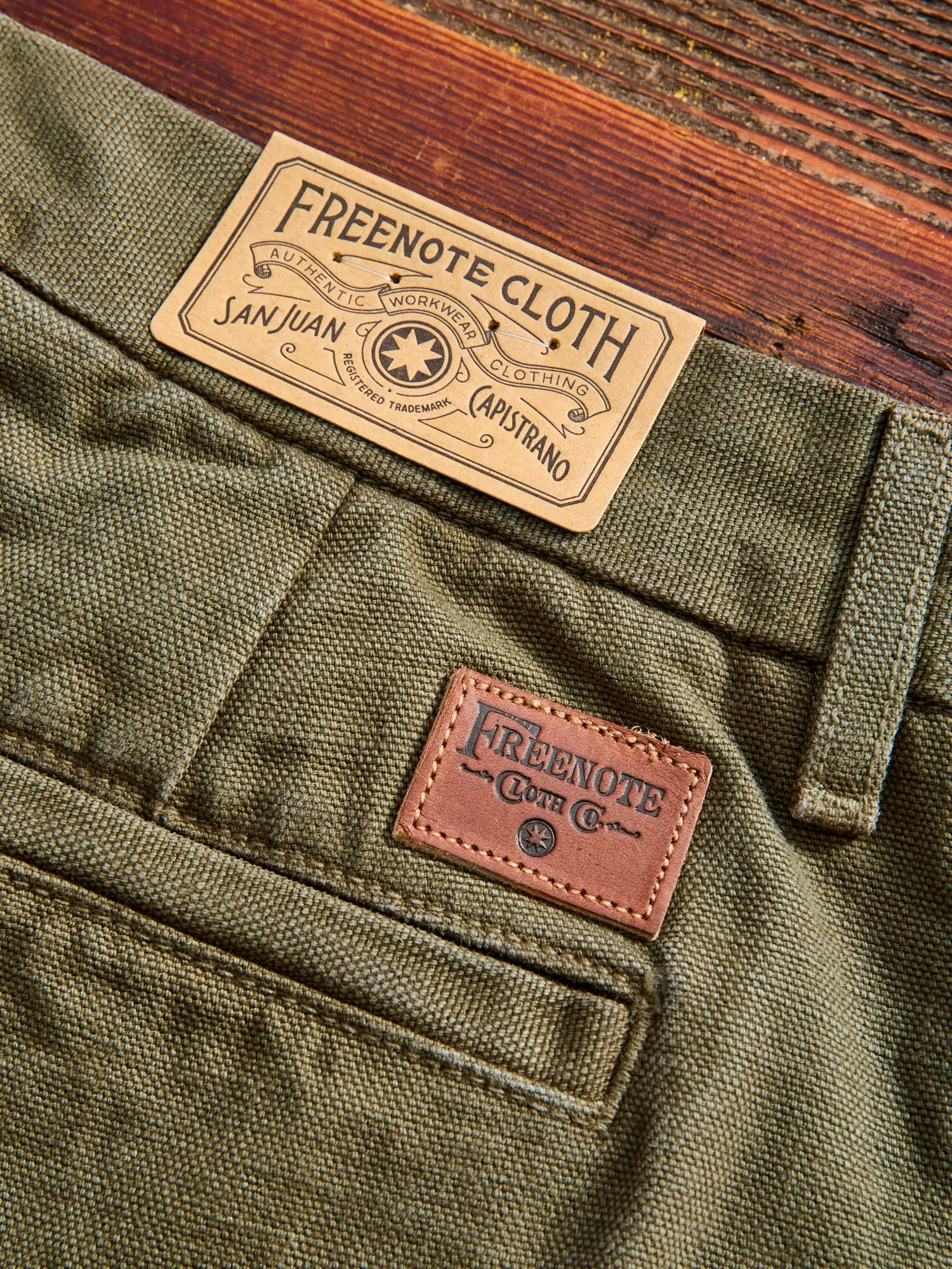 14oz Slub Workers Chino in Army