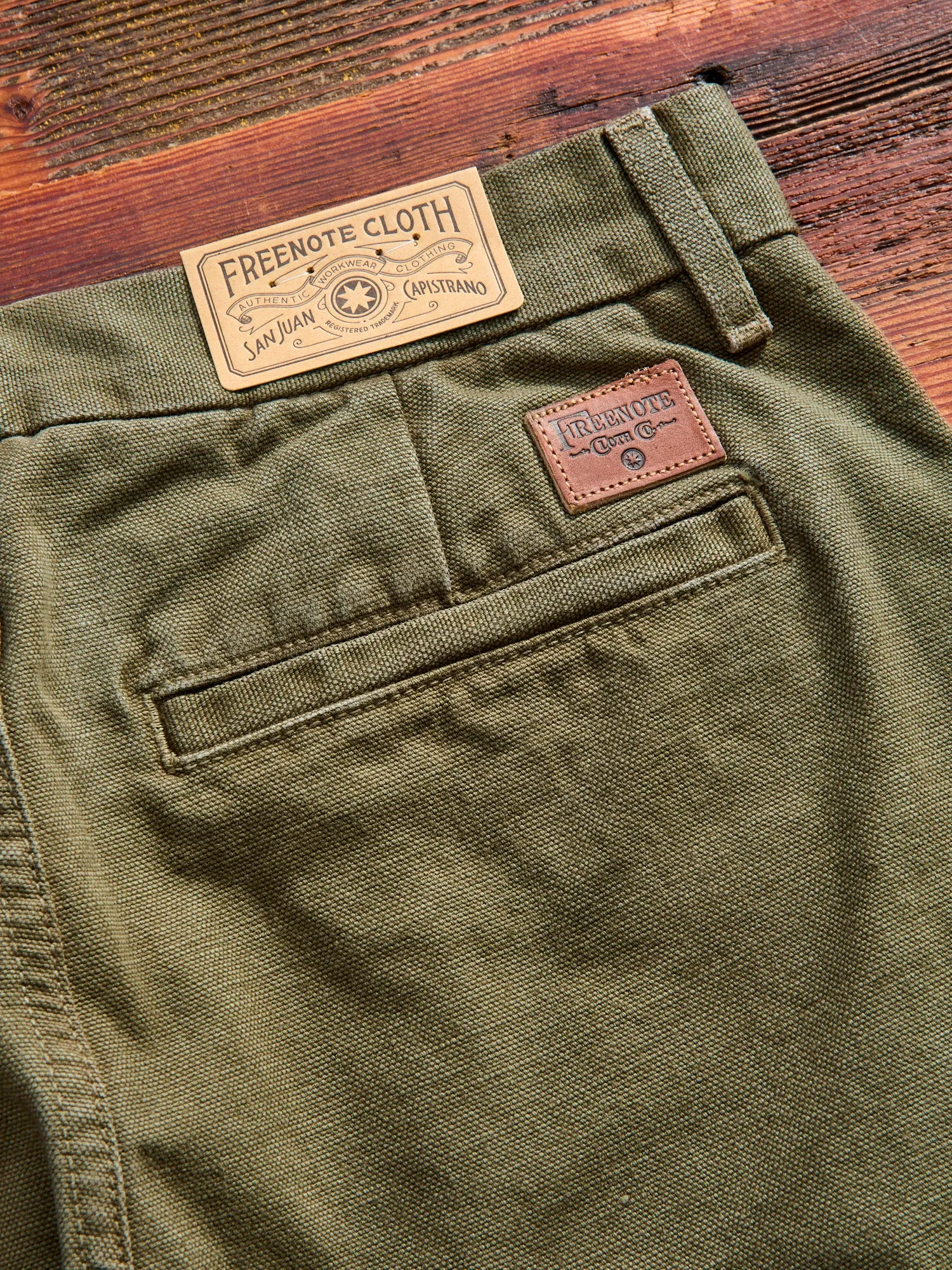 14oz Slub Workers Chino in Army