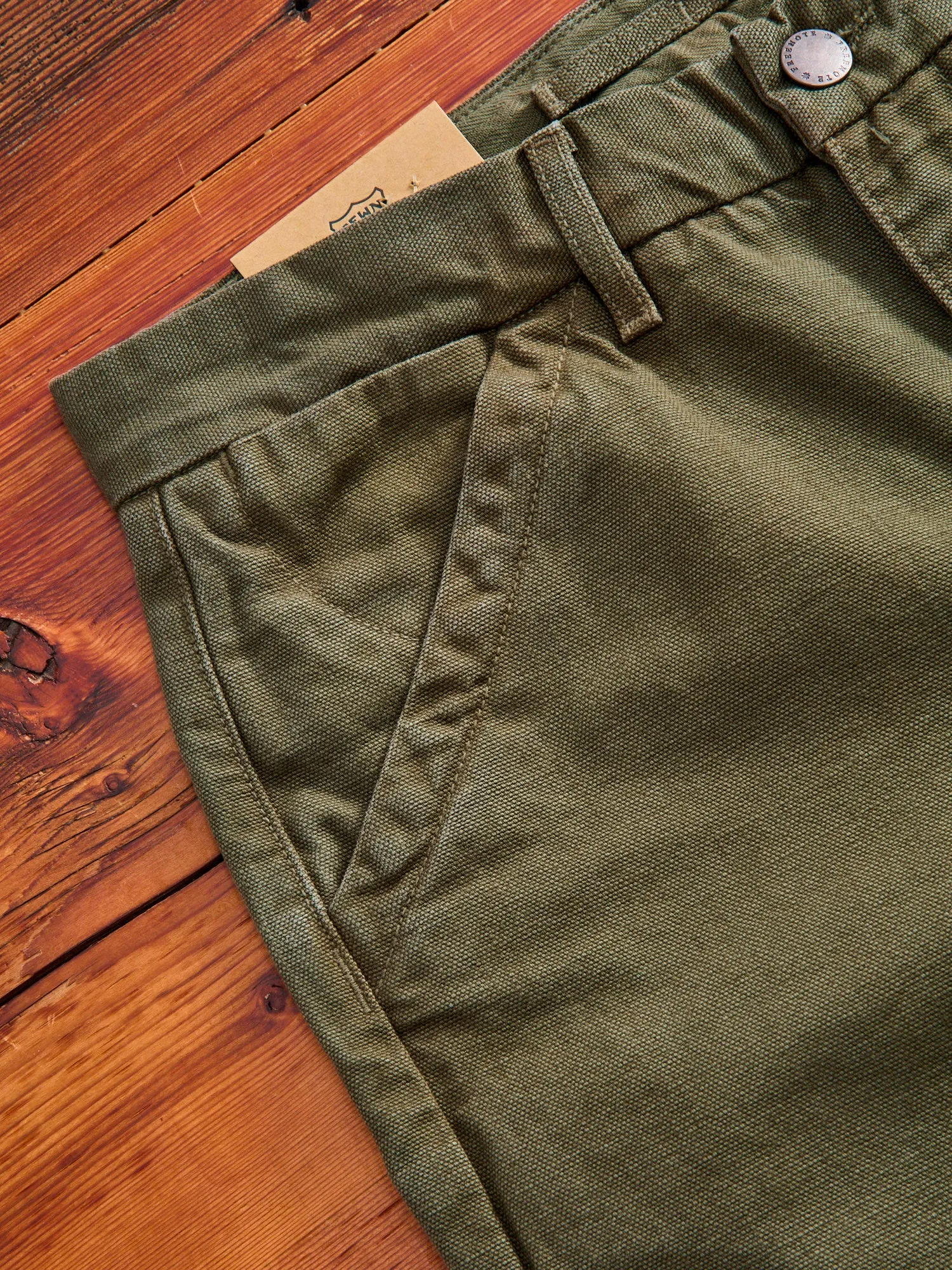 14oz Slub Workers Chino in Army