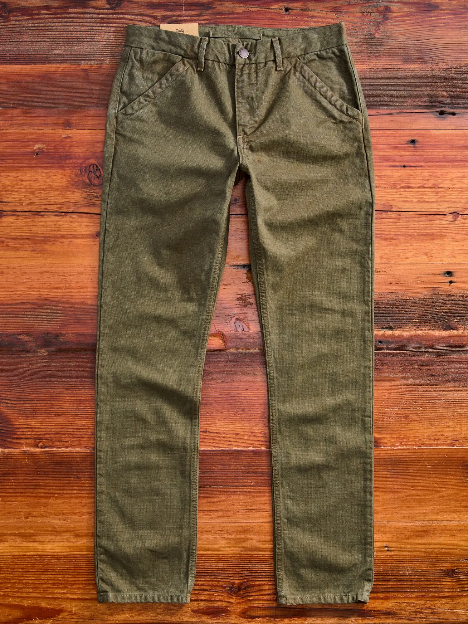 14oz Slub Workers Chino in Army