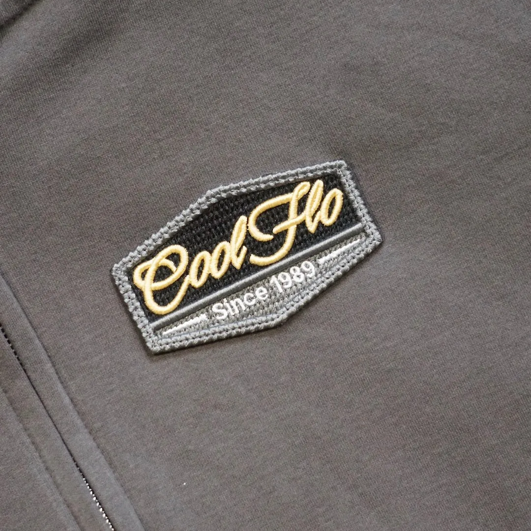 3D Badge Charcoal Zip Hoody