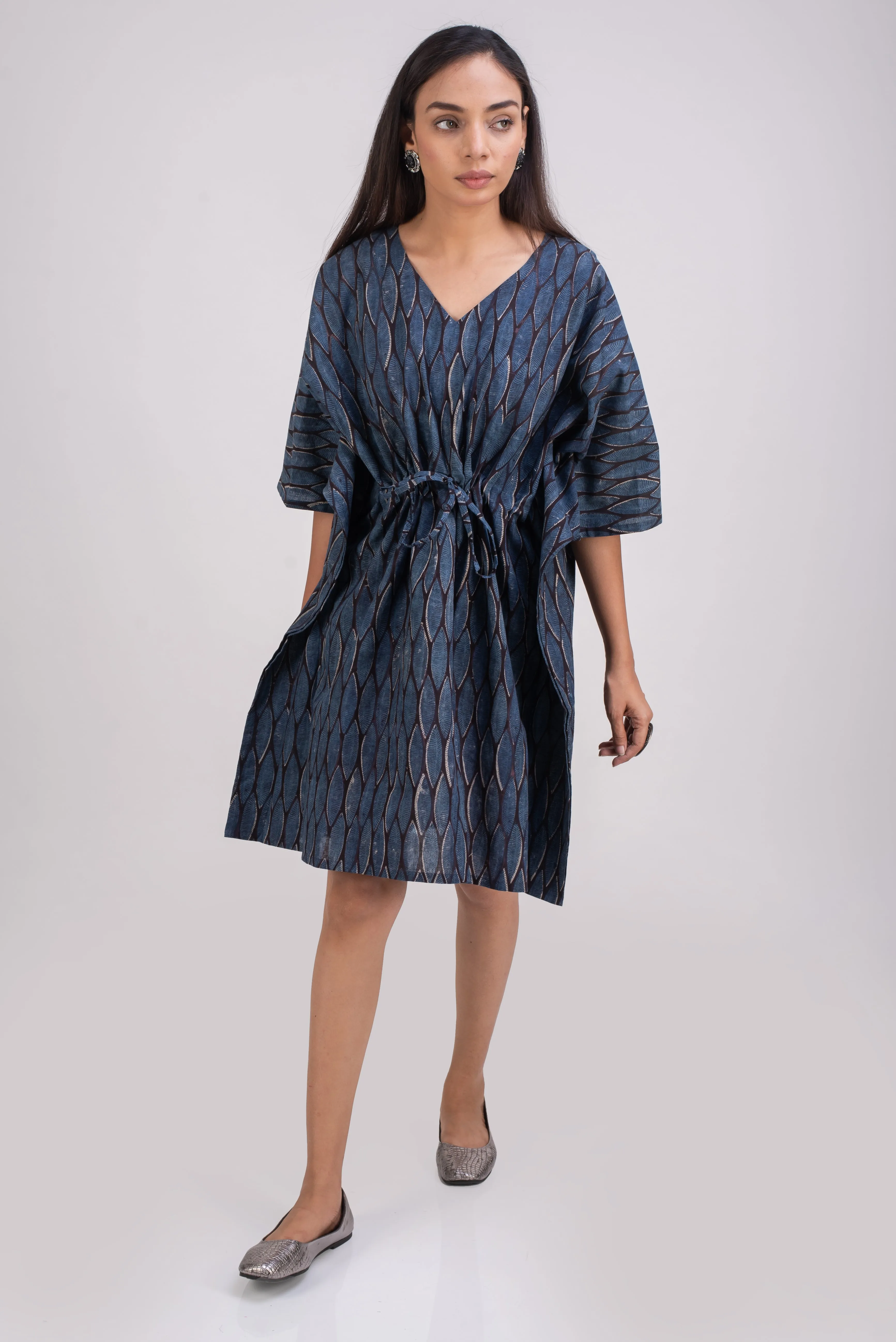 510-109  Whitelotus "Sony" kaftan knee length Women's Dress