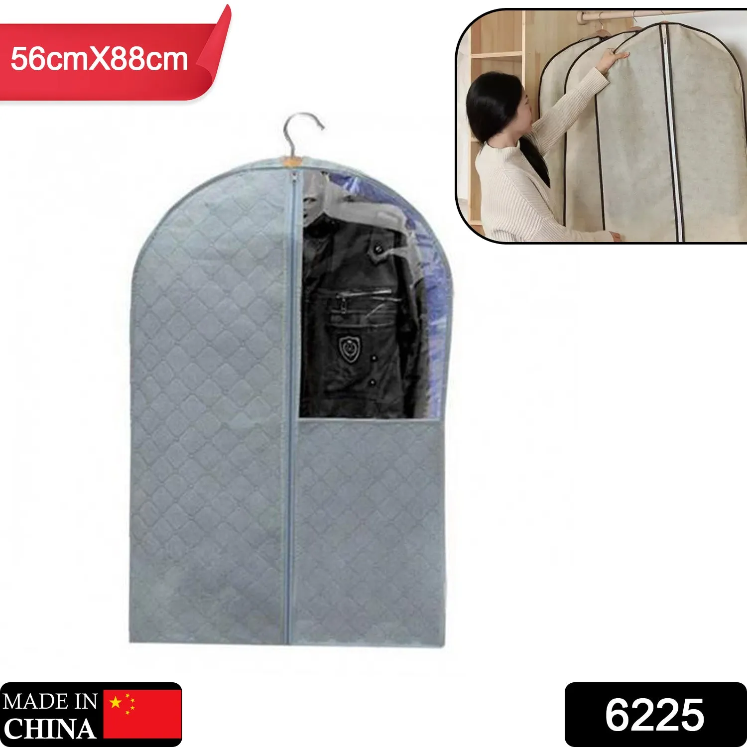 6225 Foldable Non Woven Men's Coat Blazer Suit Cover men's coat blazer cover fold over breathable garment bag suit cover.