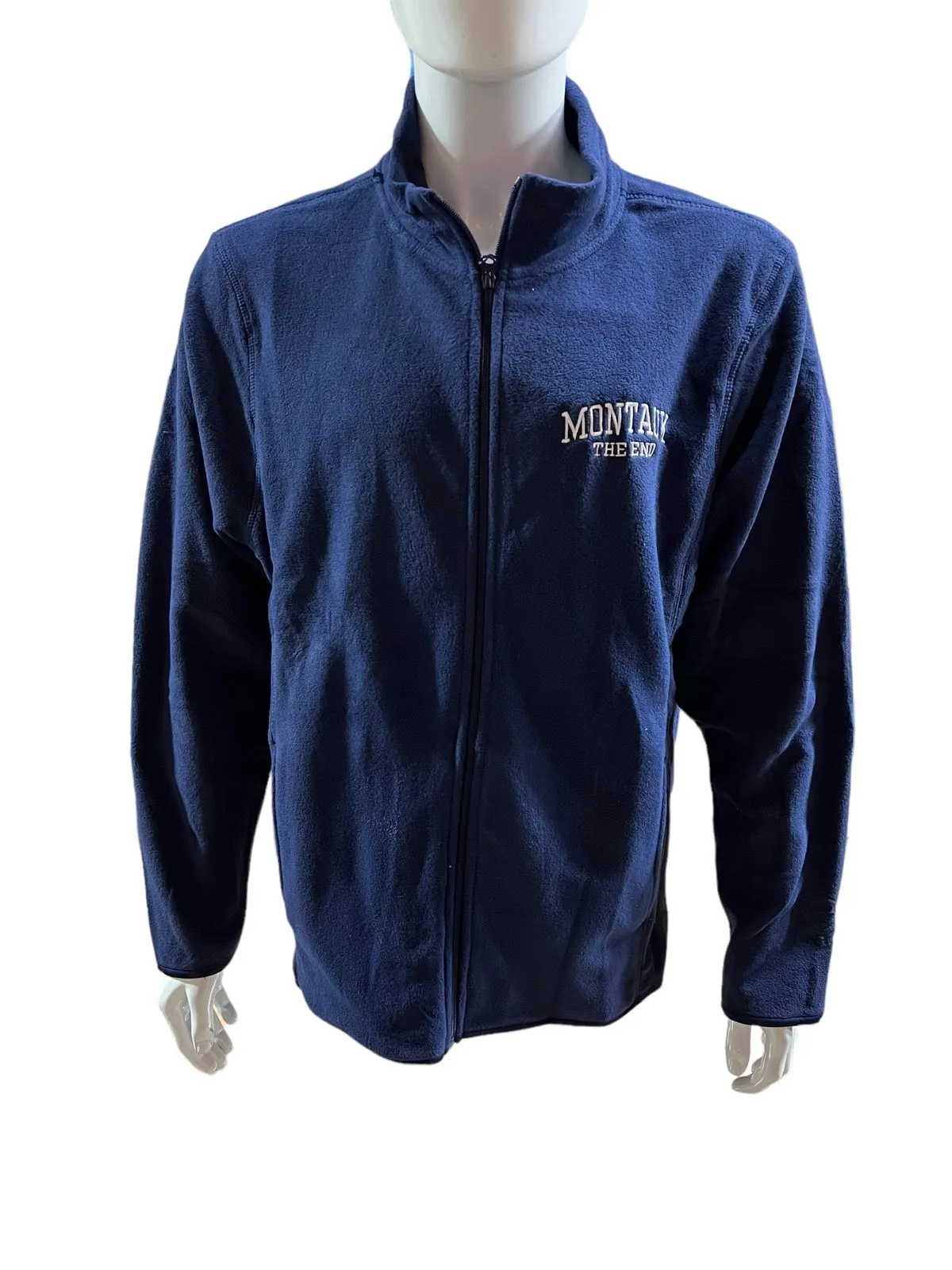 Adult Embroidered Montauk The End Full Zip-Up Polar Fleece Jacket