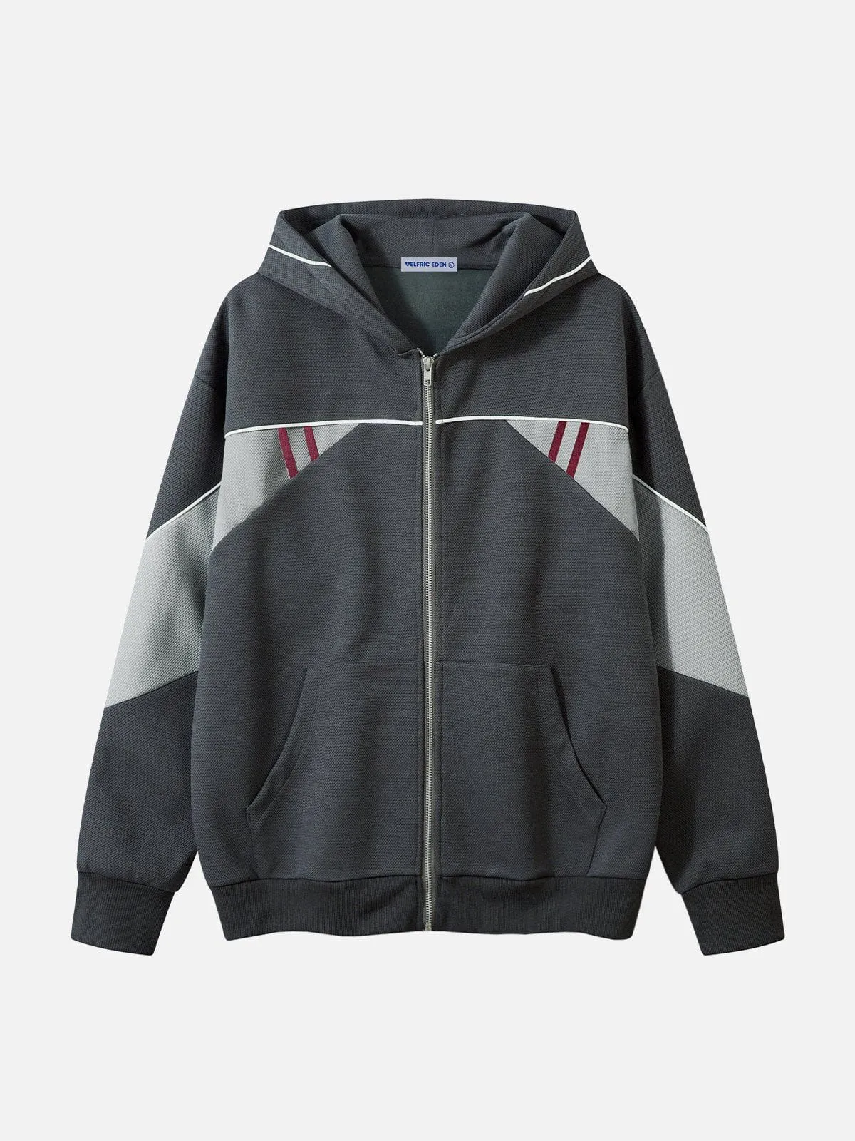 Aelfric Eden Stripe Color Blocking Zip Up Hoodie