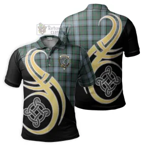 Alexander of Menstry Hunting Tartan Polo Shirt with Family Crest and Celtic Symbol Style