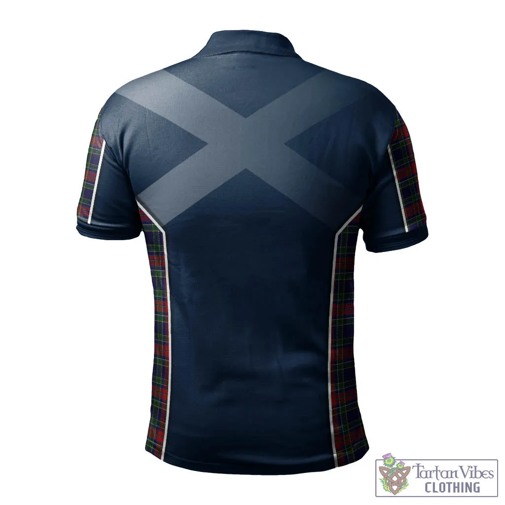 Allison Red Tartan Men's Polo Shirt with Family Crest and Scottish Thistle Vibes Sport Style