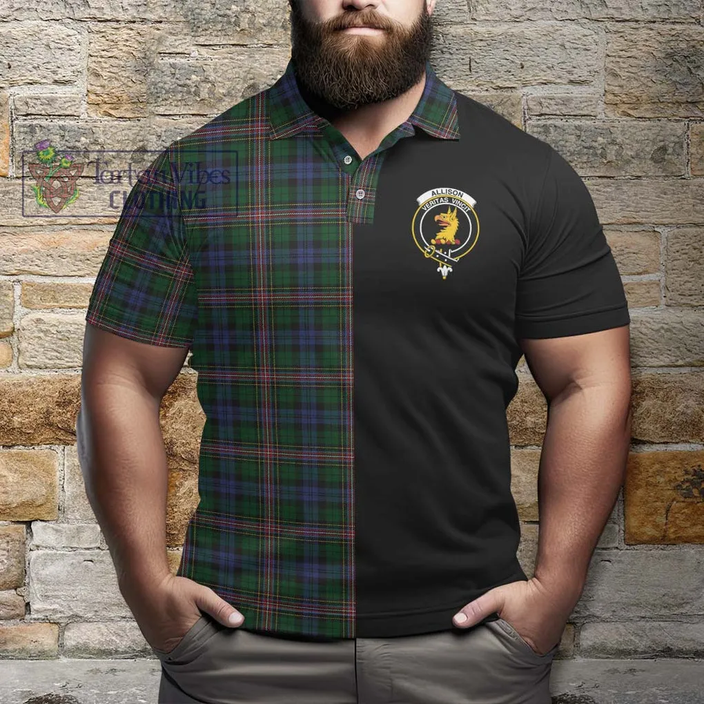 Allison Tartan Polo Shirt with Family Crest and Half Of Me Style