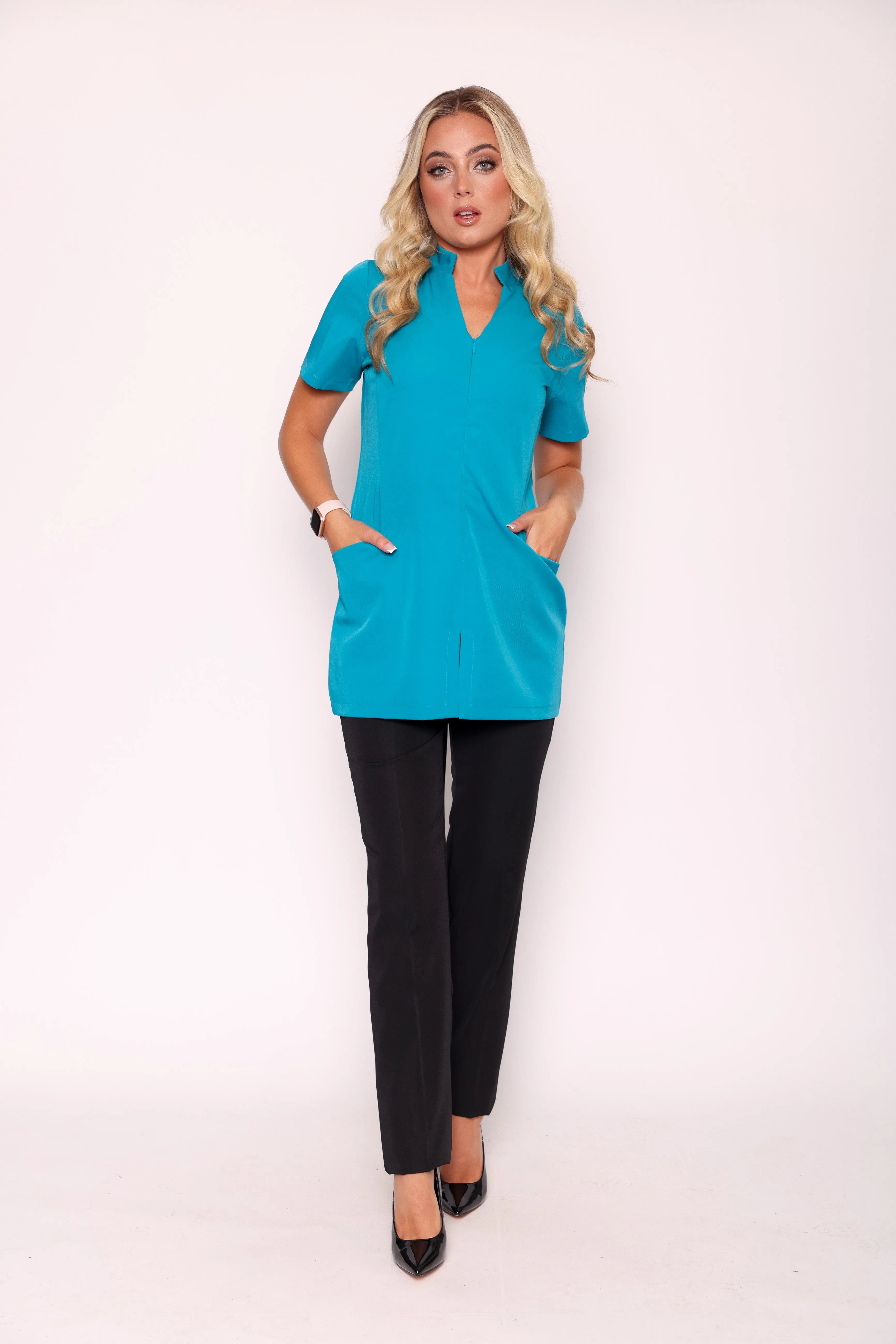 Allure Beauty Tunic with Pockets - Teal