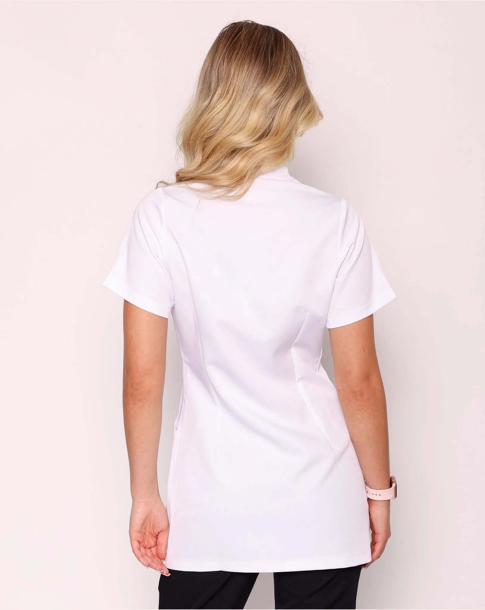 Allure Beauty Tunic with Pockets - White