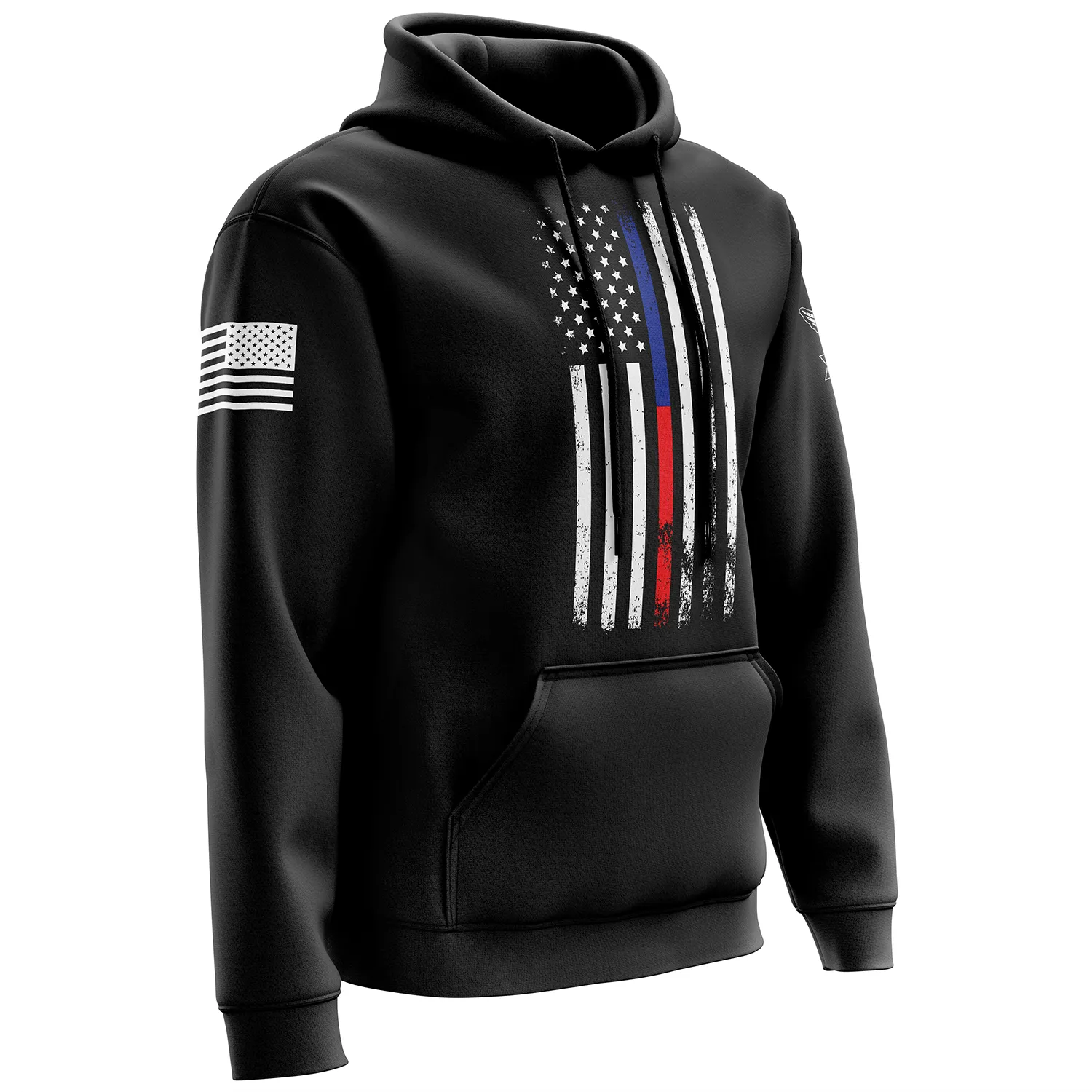 American Flag Thin Blue/Red Line Hoodie