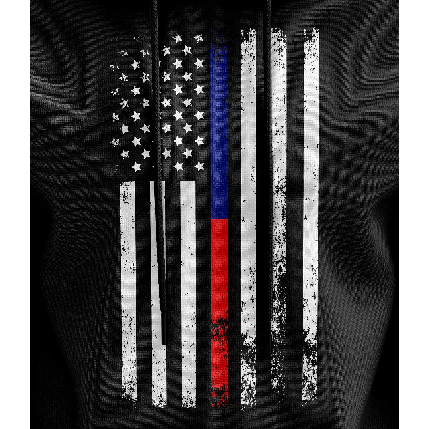 American Flag Thin Blue/Red Line Hoodie