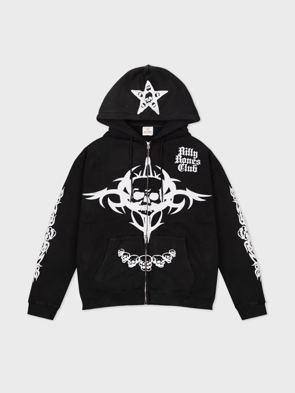 Anarchy Zip-up Hoodie - Vintage Black