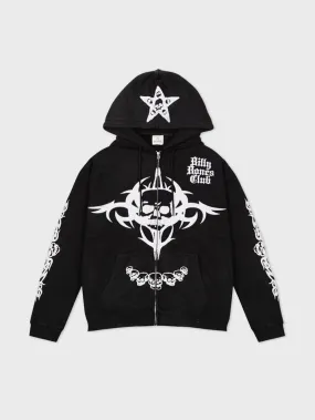 Anarchy Zip-up Hoodie - Vintage Black