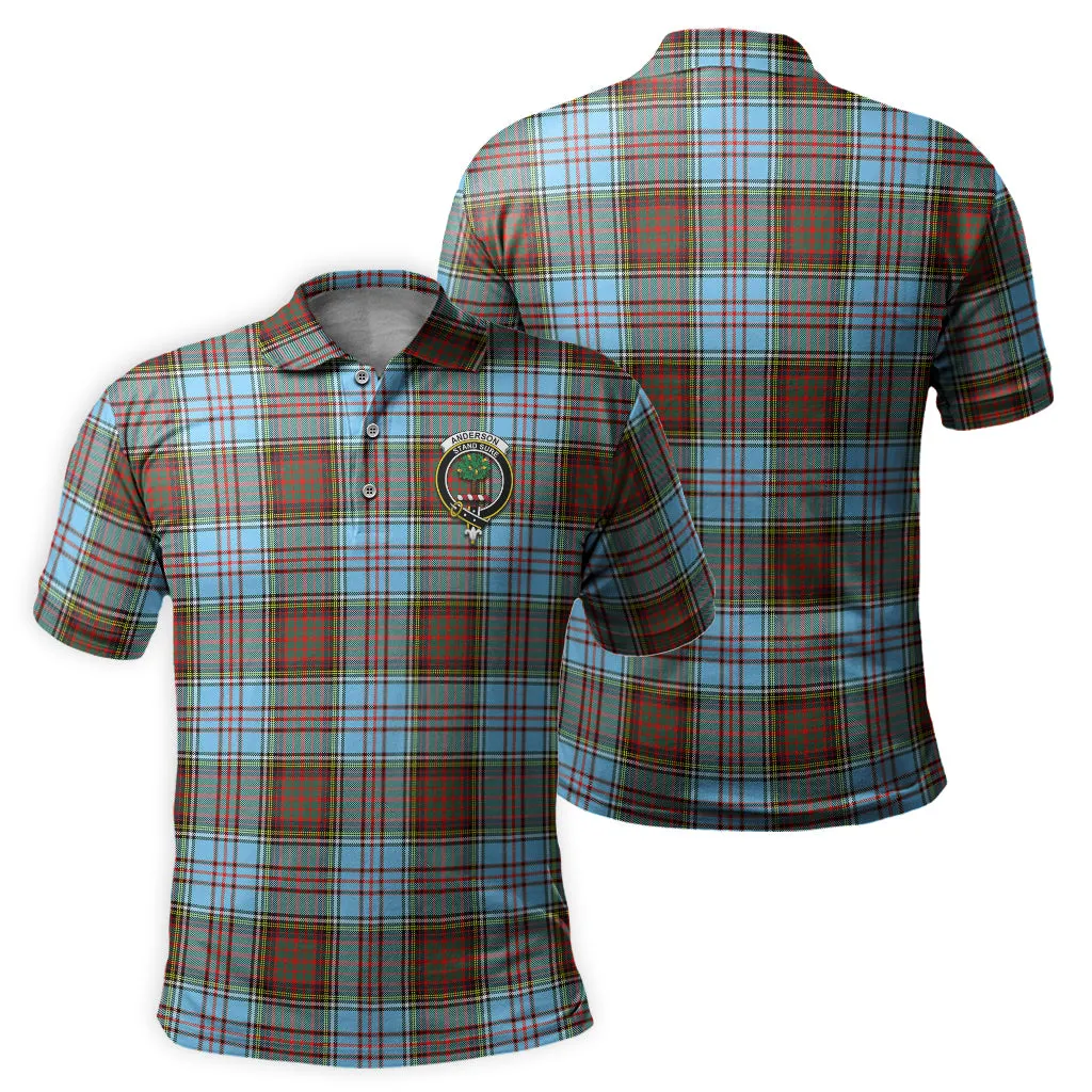 Anderson Ancient Tartan Men's Polo Shirt with Family Crest