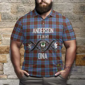 Anderson Modern Tartan Polo Shirt with Family Crest DNA In Me Style