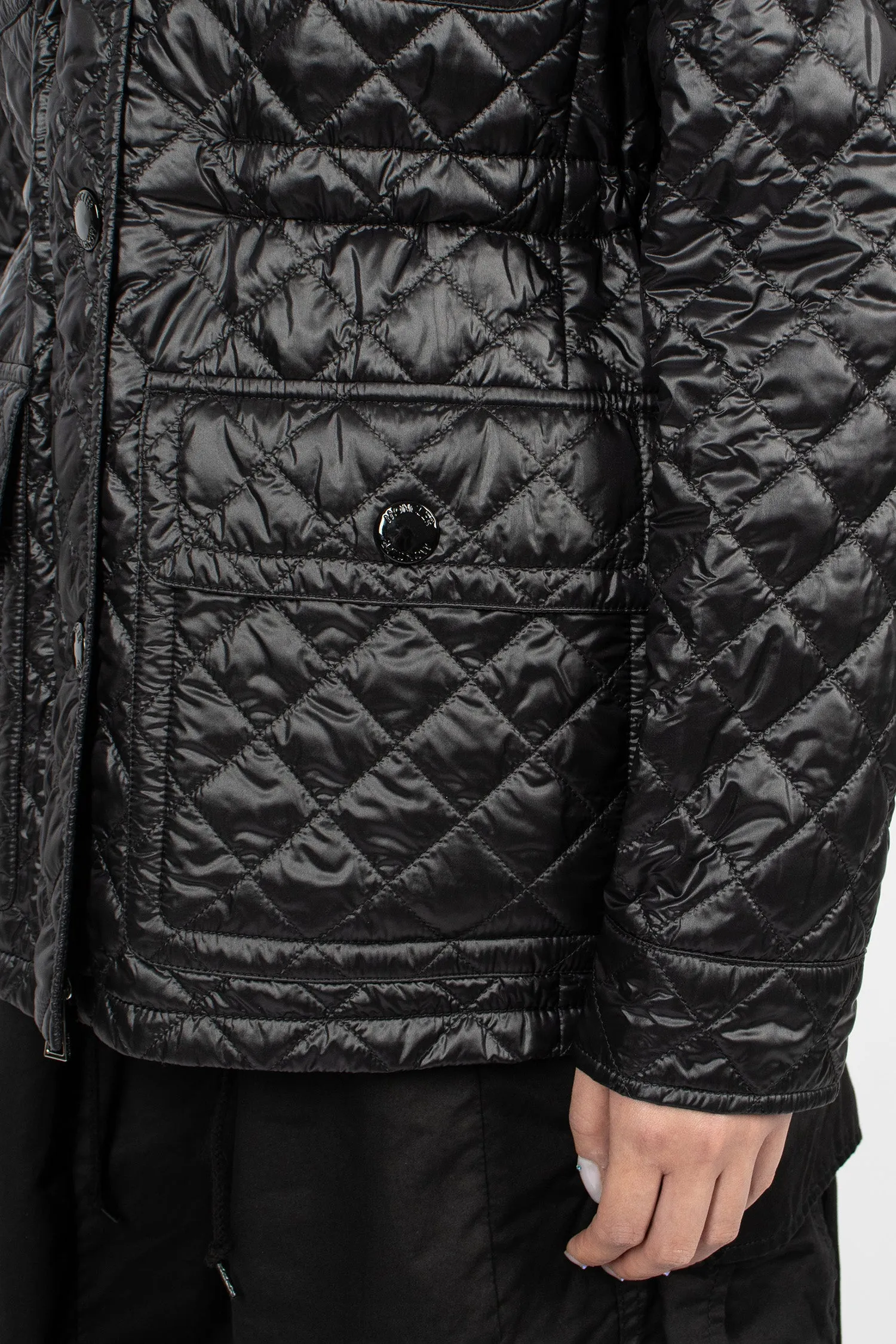 Anet Layered Short Down Jacket Black