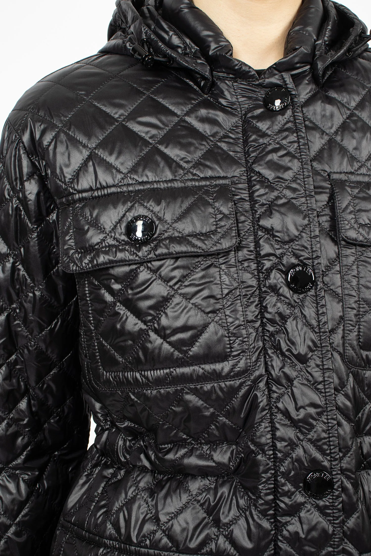 Anet Layered Short Down Jacket Black