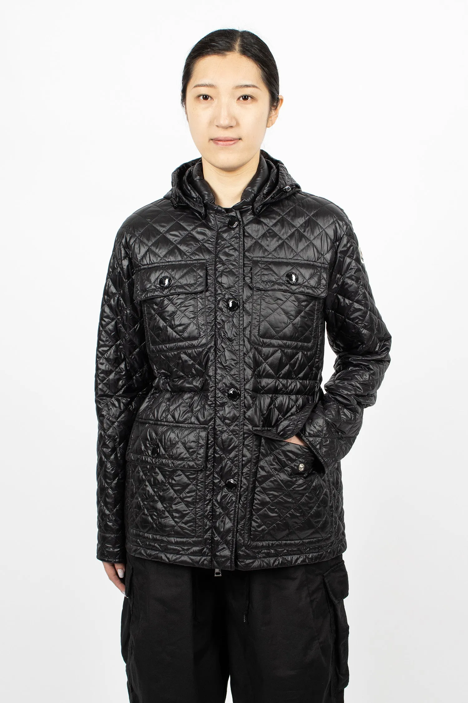 Anet Layered Short Down Jacket Black