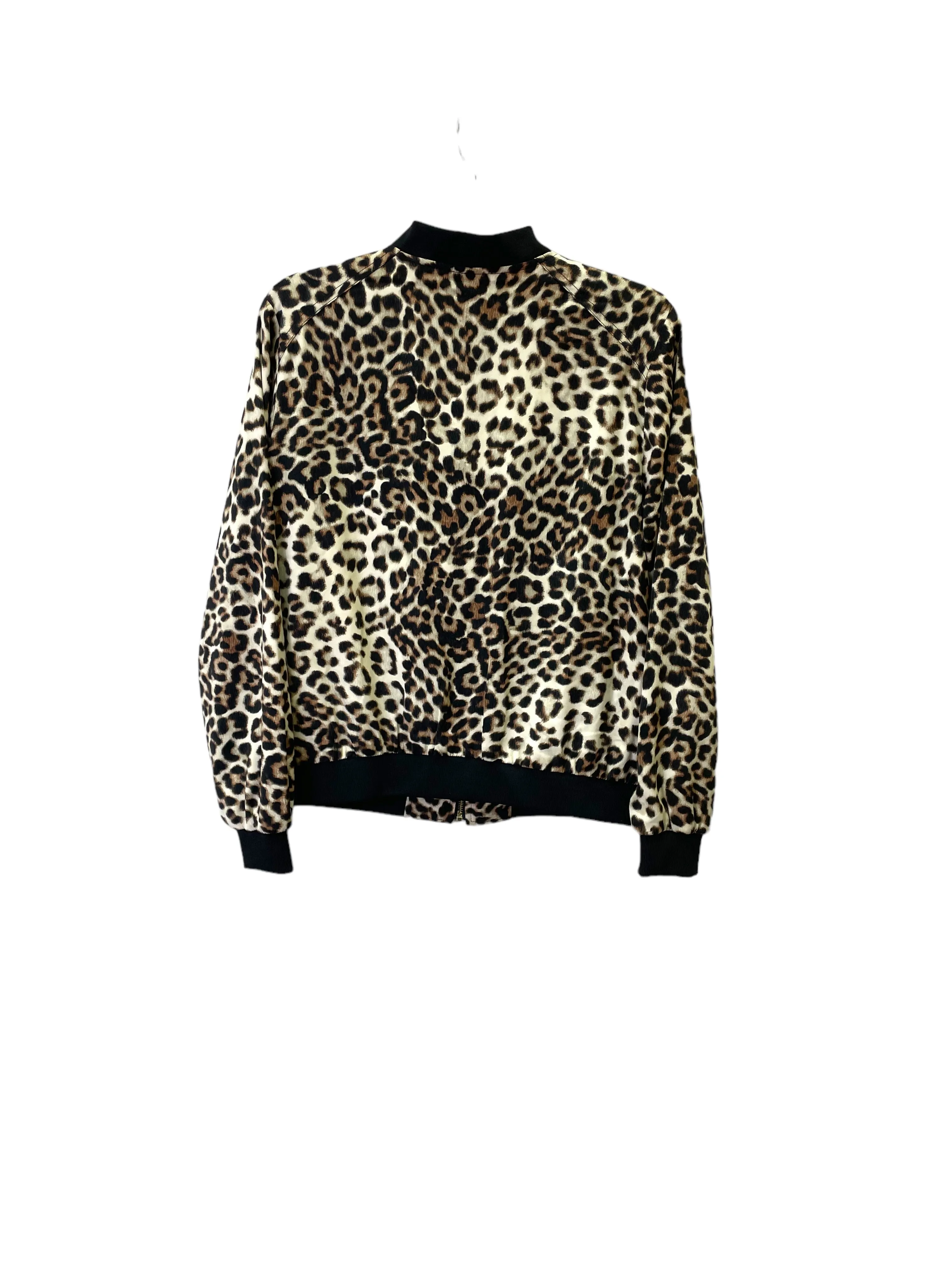 Animal Print Jacket Fleece By Susan Graver, Size: S