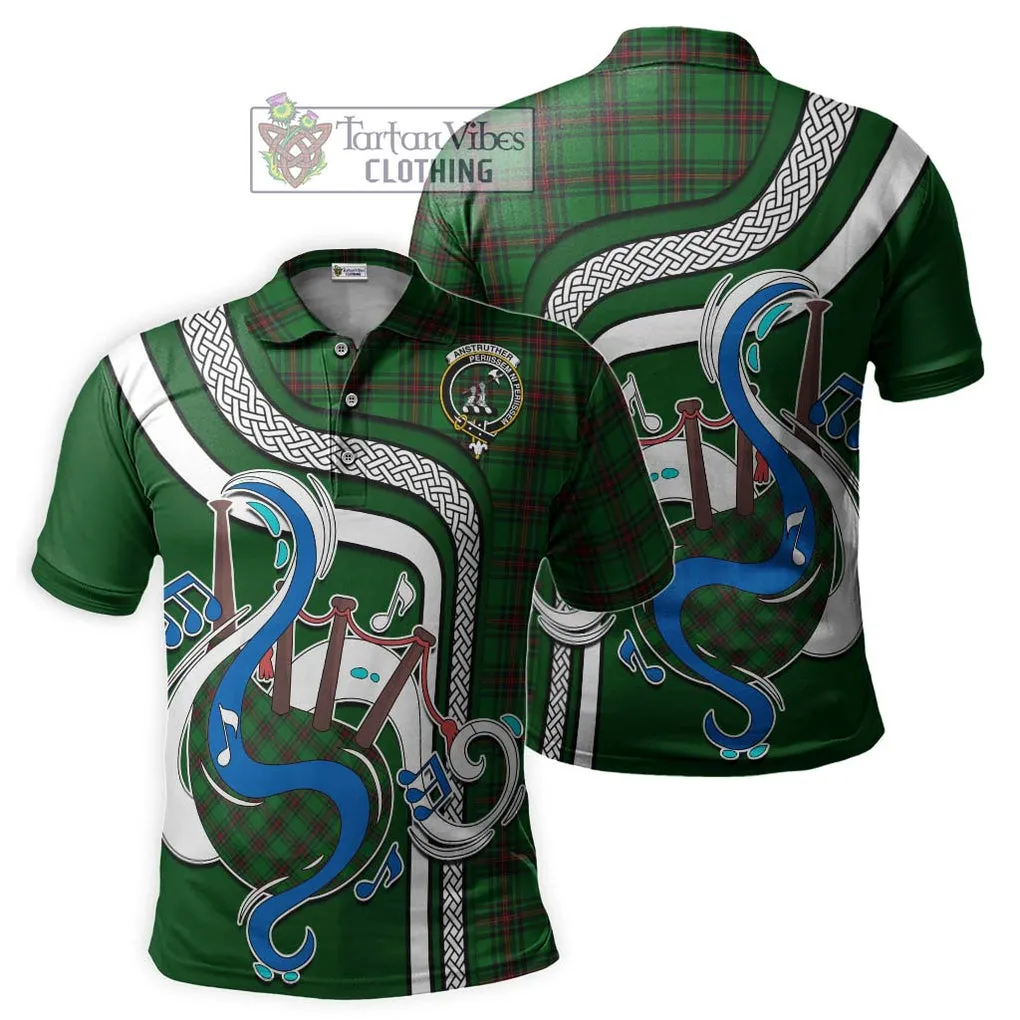 Anstruther Tartan Polo Shirt with Epic Bagpipe Style