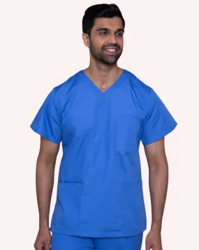 Aria Unisex Lightweight Scrub Tunic - Hospital Blue