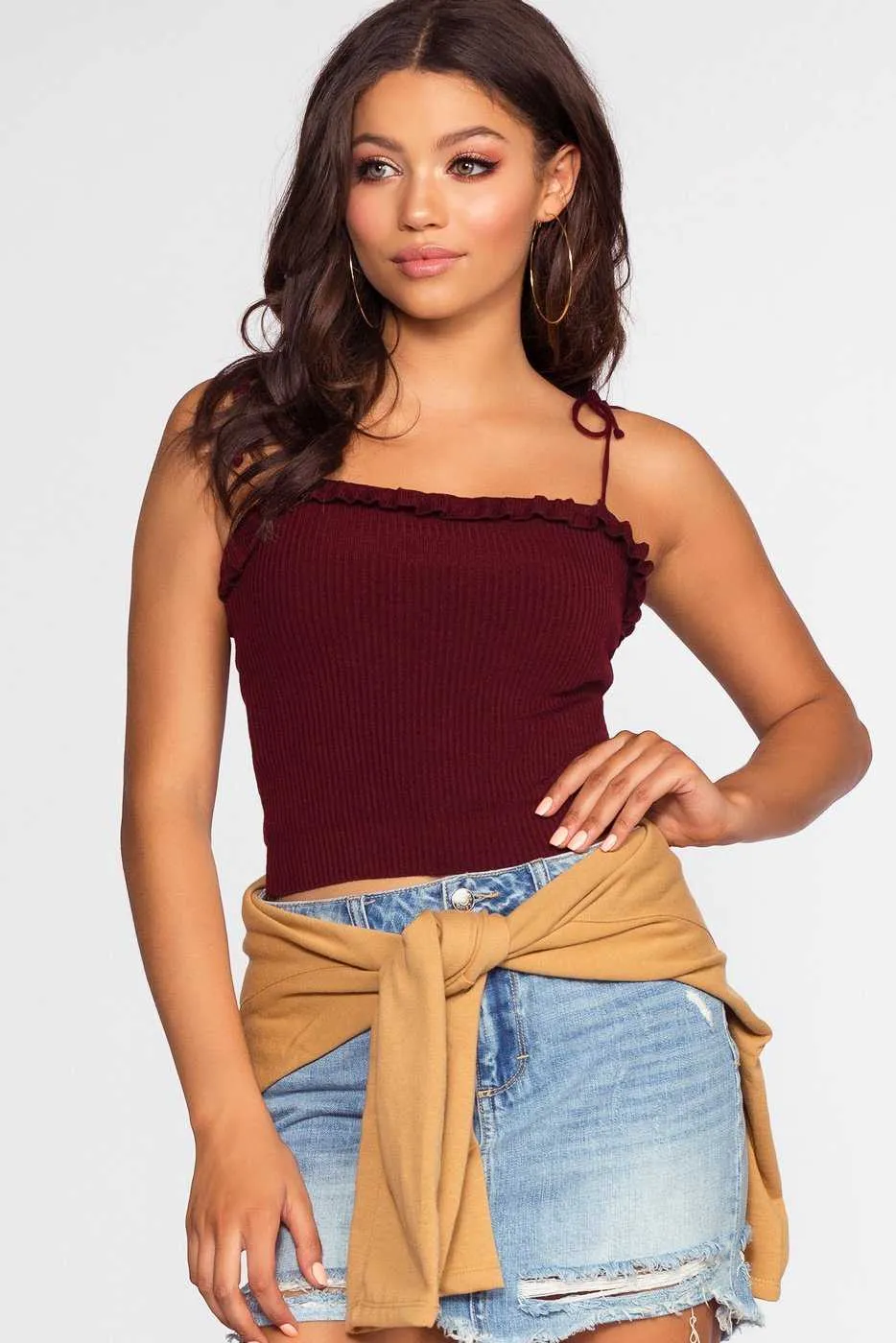 Ariana Top - Burgundy