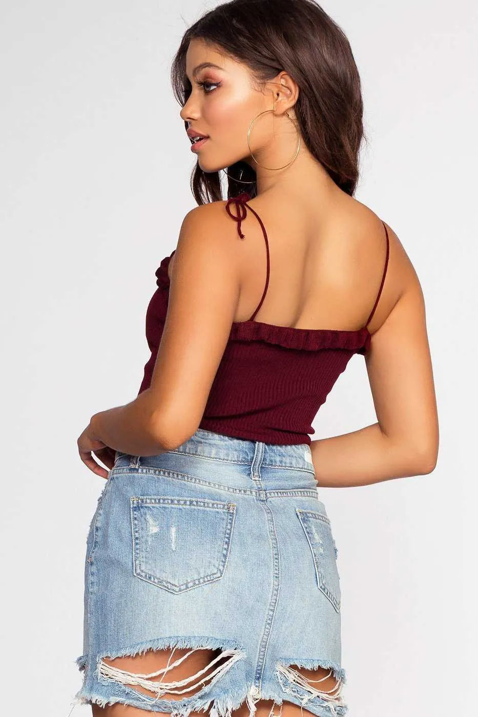 Ariana Top - Burgundy