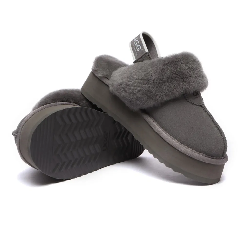 Australian Shepherd Slingback UGG Slipper Women Waffle Platform #AS2048