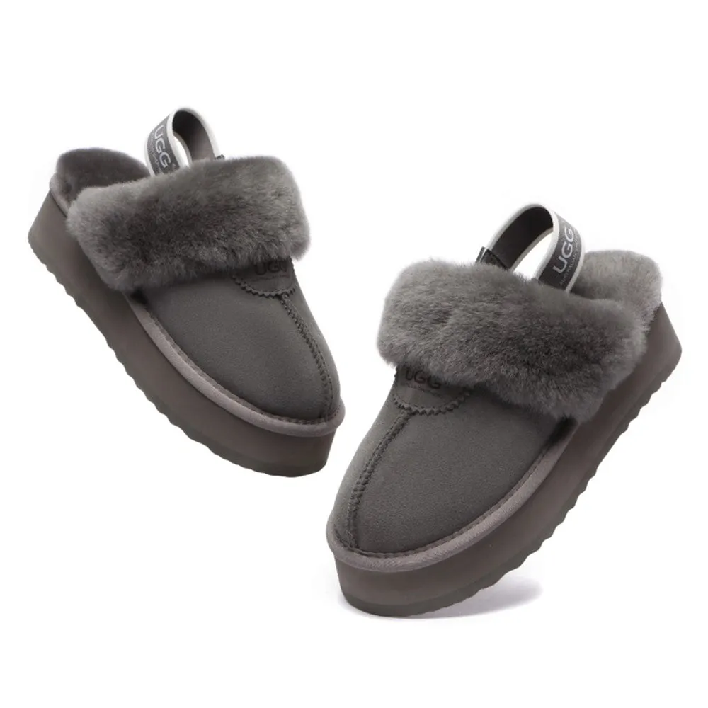 Australian Shepherd Slingback UGG Slipper Women Waffle Platform #AS2048