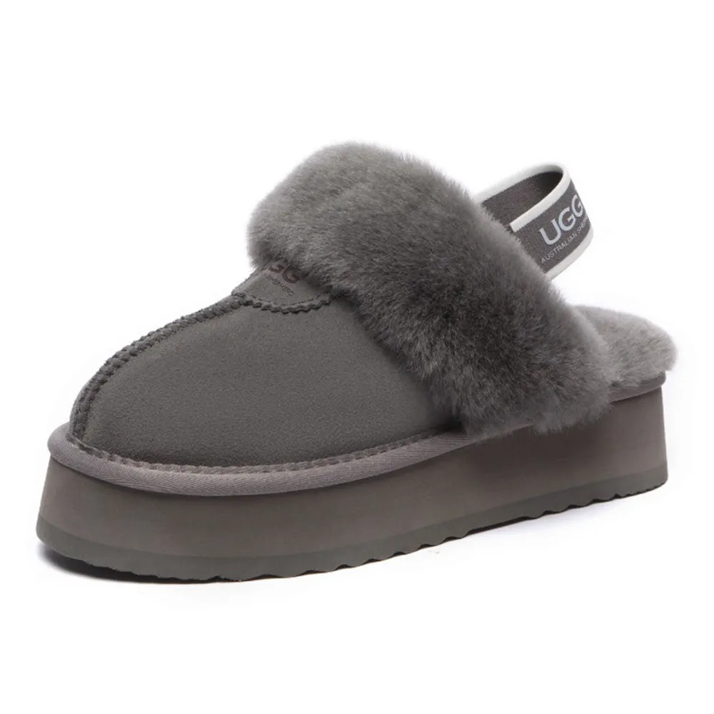 Australian Shepherd Slingback UGG Slipper Women Waffle Platform #AS2048