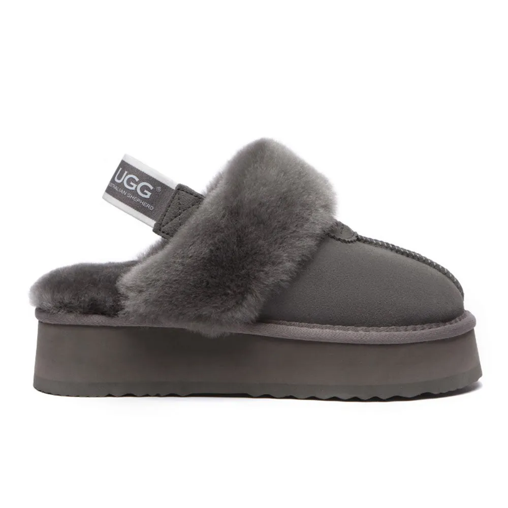 Australian Shepherd Slingback UGG Slipper Women Waffle Platform #AS2048