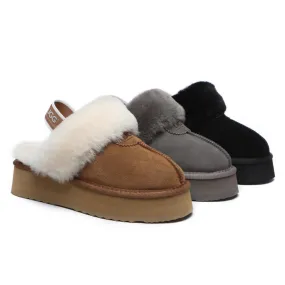 Australian Shepherd Slingback UGG Slipper Women Waffle Platform #AS2048