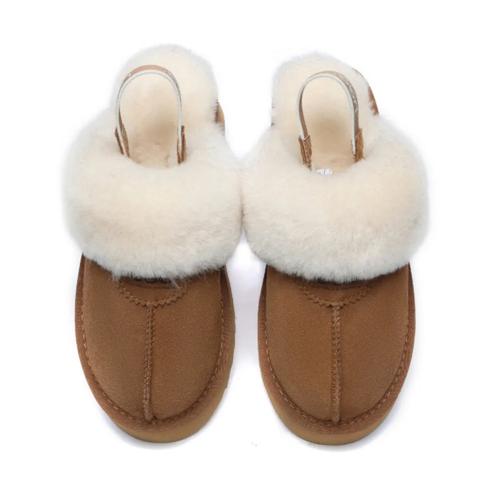 Australian Shepherd Slingback UGG Slipper Women Waffle Platform #AS2048