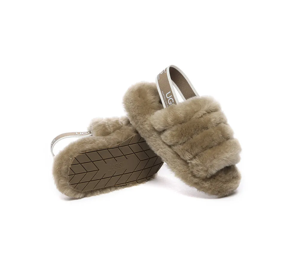 AUSTRALIAN SHEPHERD® UGG Kids Slingback Fluffy Slides Puffy