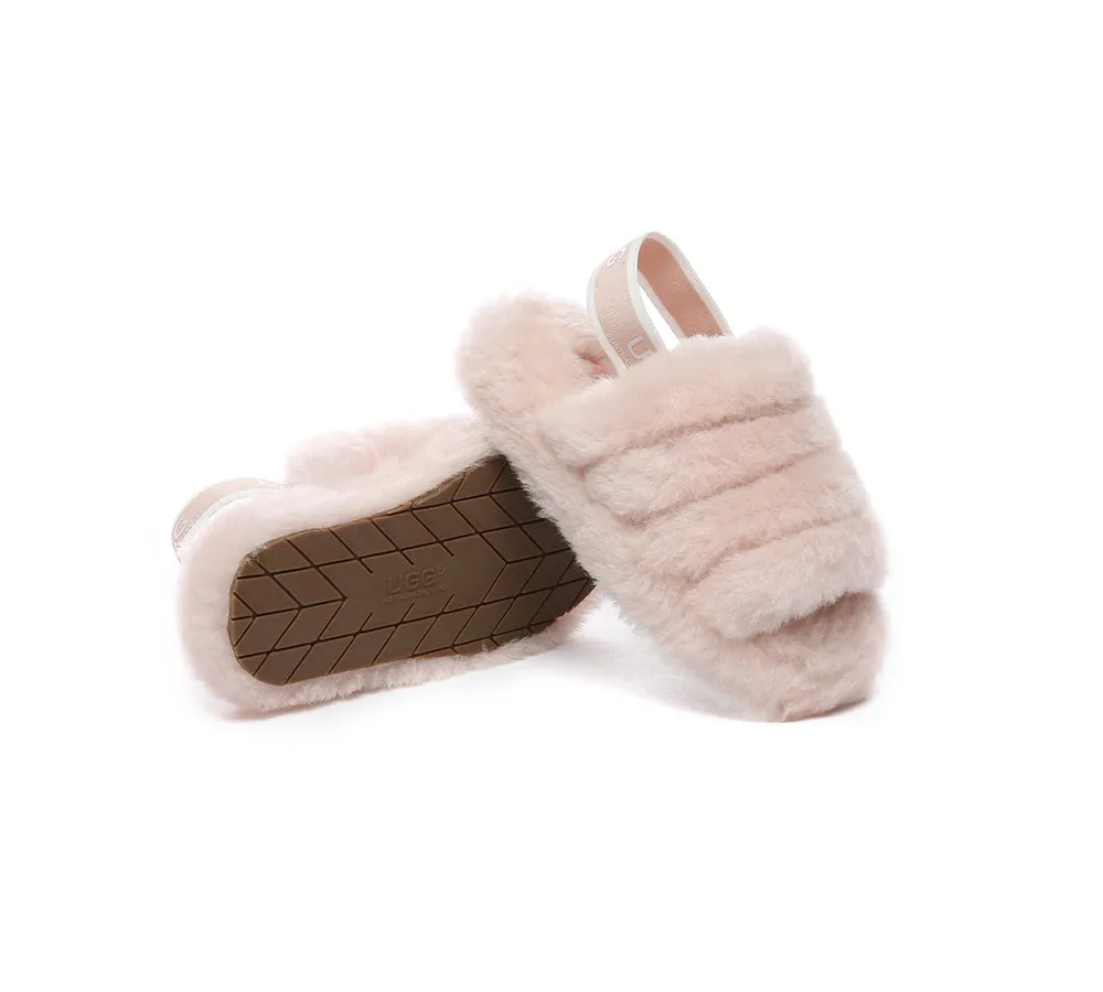 AUSTRALIAN SHEPHERD® UGG Kids Slingback Fluffy Slides Puffy