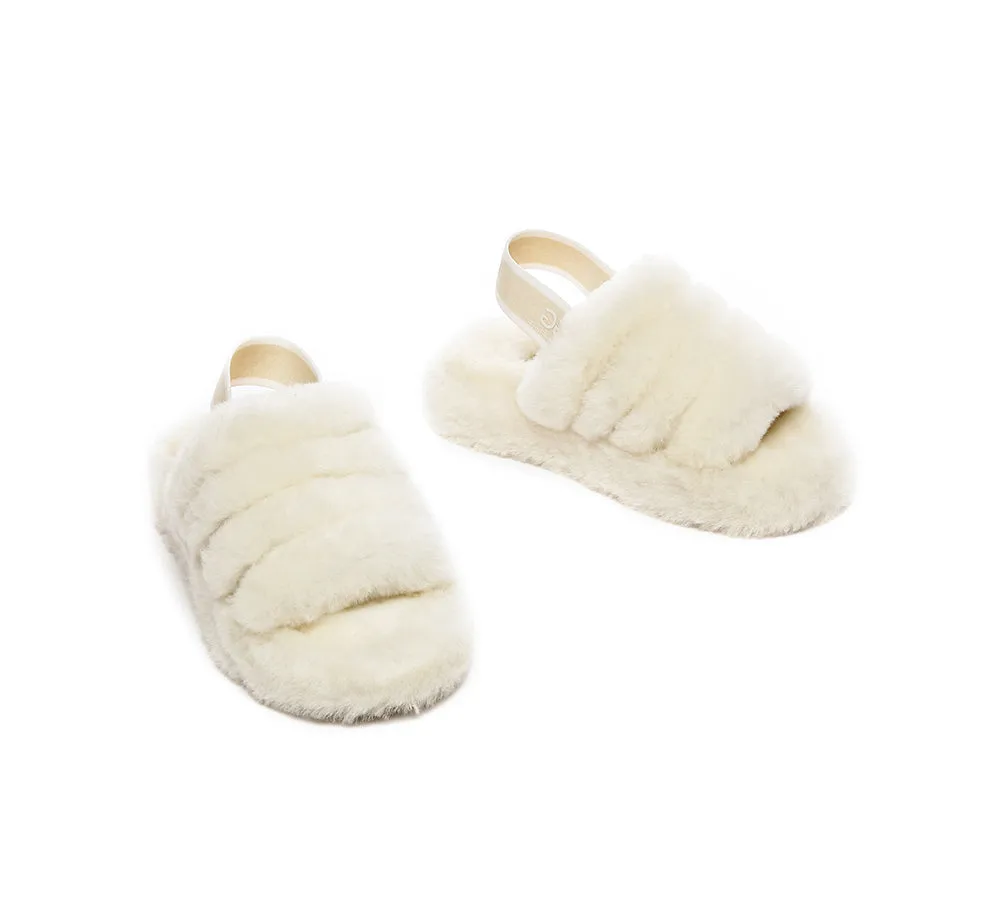 AUSTRALIAN SHEPHERD® UGG Kids Slingback Fluffy Slides Puffy