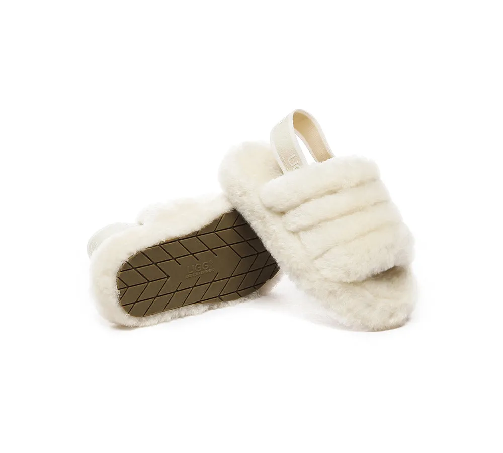 AUSTRALIAN SHEPHERD® UGG Kids Slingback Fluffy Slides Puffy