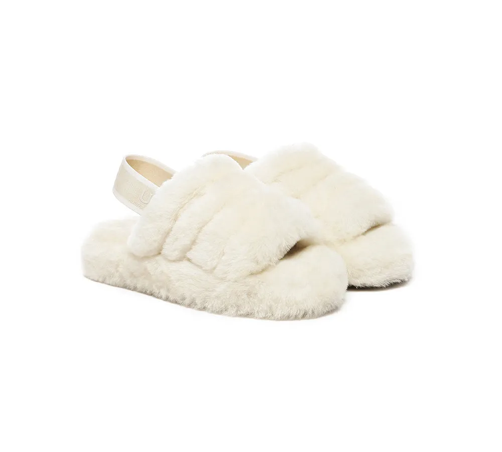 AUSTRALIAN SHEPHERD® UGG Kids Slingback Fluffy Slides Puffy