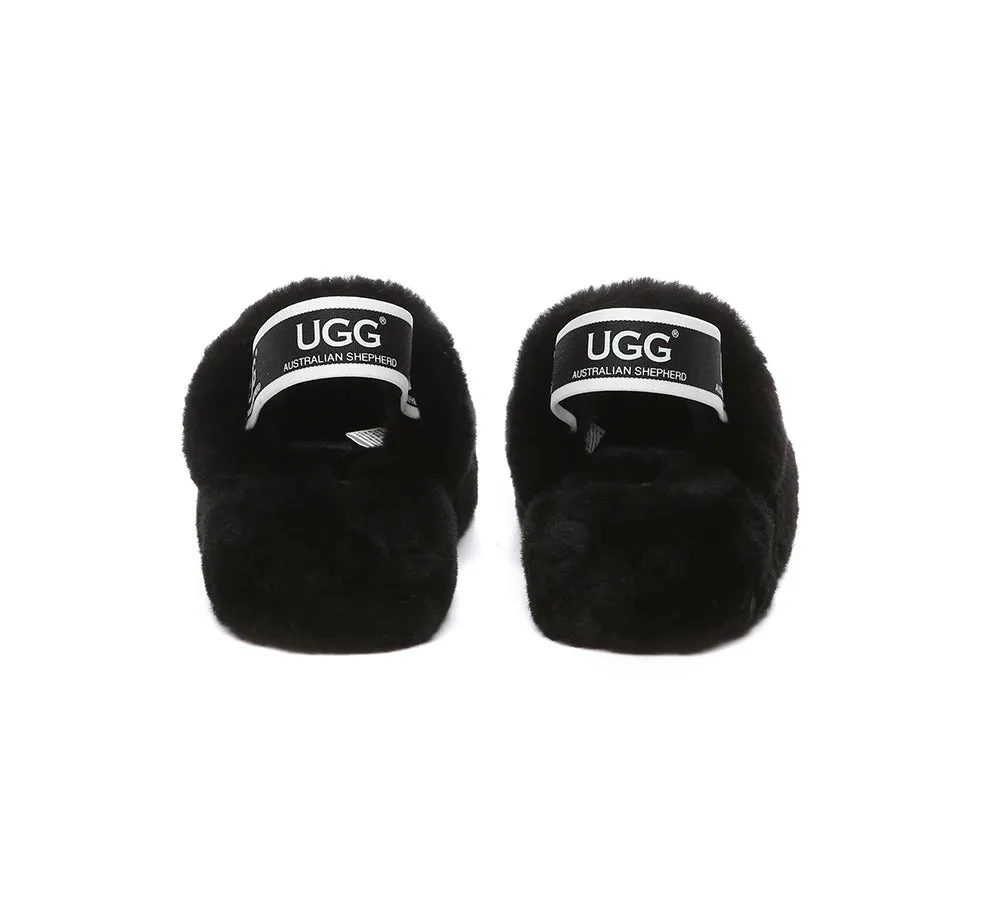 AUSTRALIAN SHEPHERD® UGG Kids Slingback Fluffy Slides Puffy